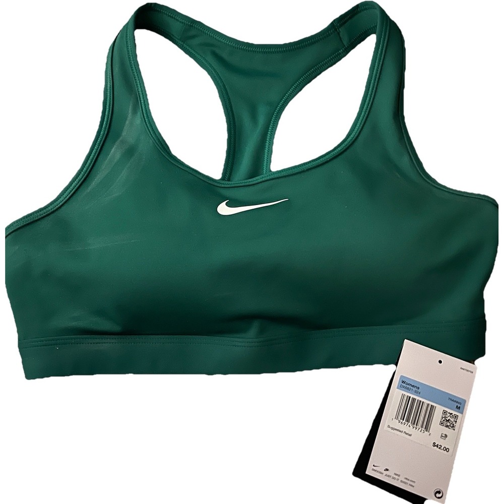 Nike Women's Padded Swish Bra Size Medium Green